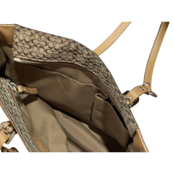COACH F11526 Signature Gallery Monogram Tote / Handbag / purse - Picture 10 of 16